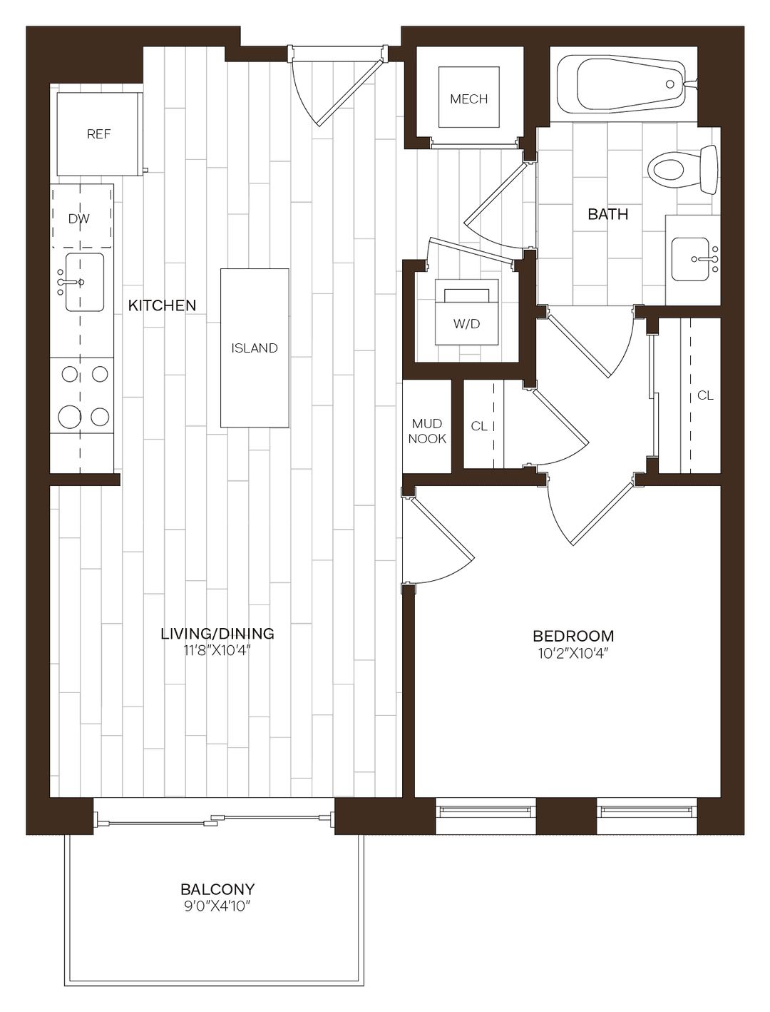 floorplan of 411